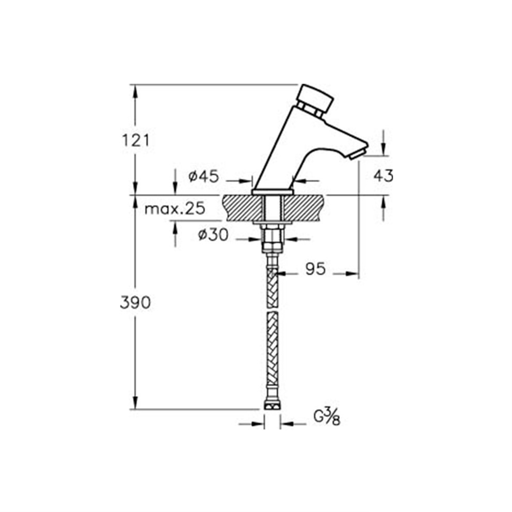Artema Aquatouch Zaman Ayarlı Lavabo Bataryası