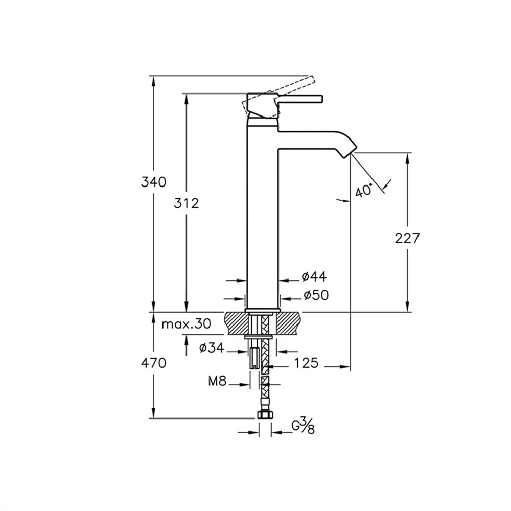Artema Minimax S Yüksek Tip Lavabo Bataryası