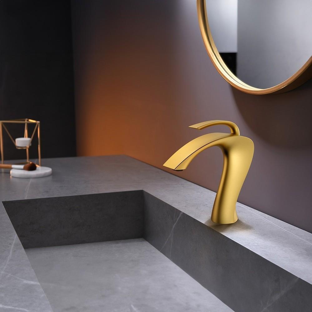 Graffe Aqualux Fırçalı Altın Lavabo Bataryası