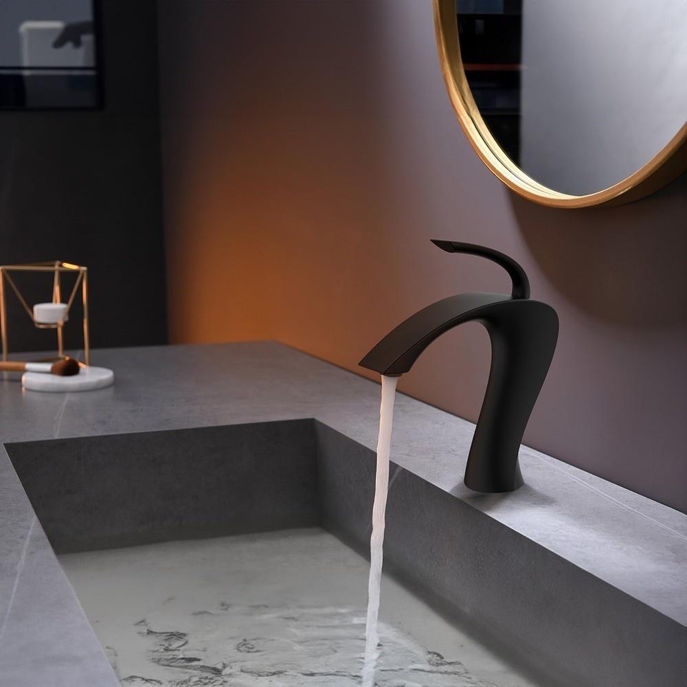 Graffe Aqualux Mat Siyah Lavabo Bataryası