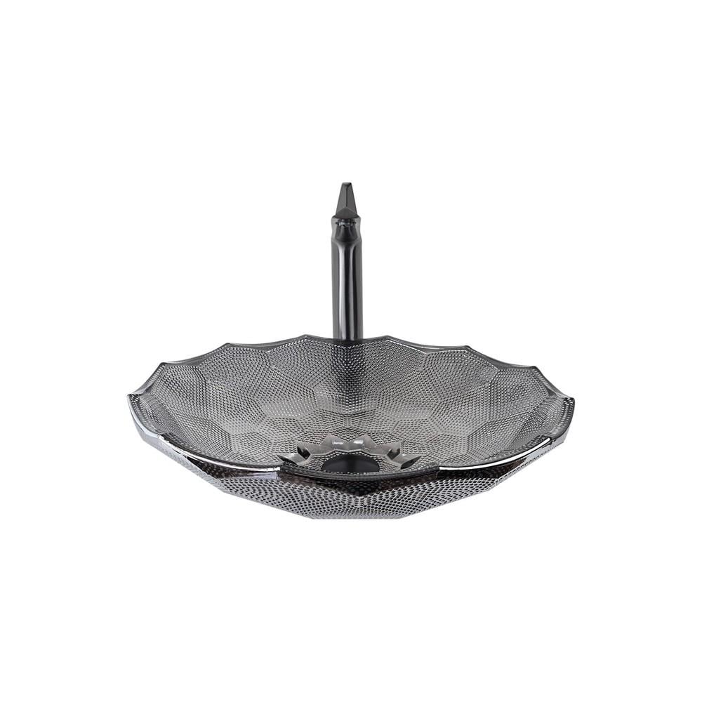 GraffeGraffe Core Siyah Dekoratif Oval Cam Lavabo