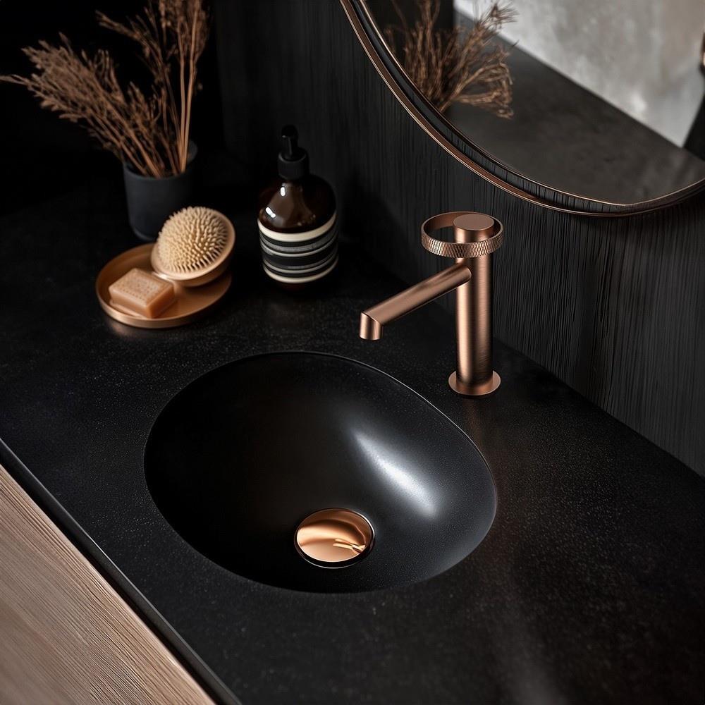 Graffe Noble Fırçalı Rose Gold Lavabo Bataryası