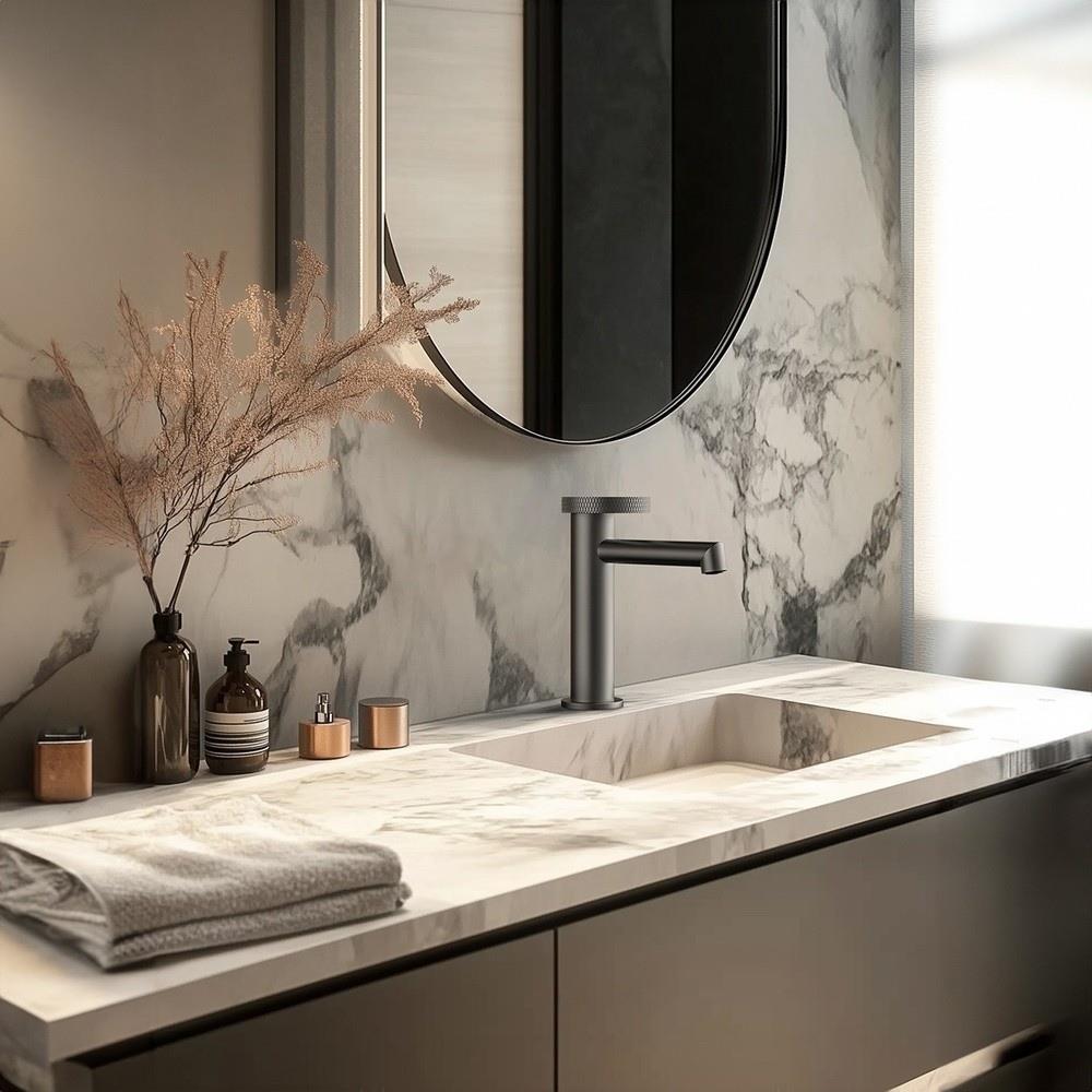 Graffe Noble Metalik Siyah Lavabo Bataryası