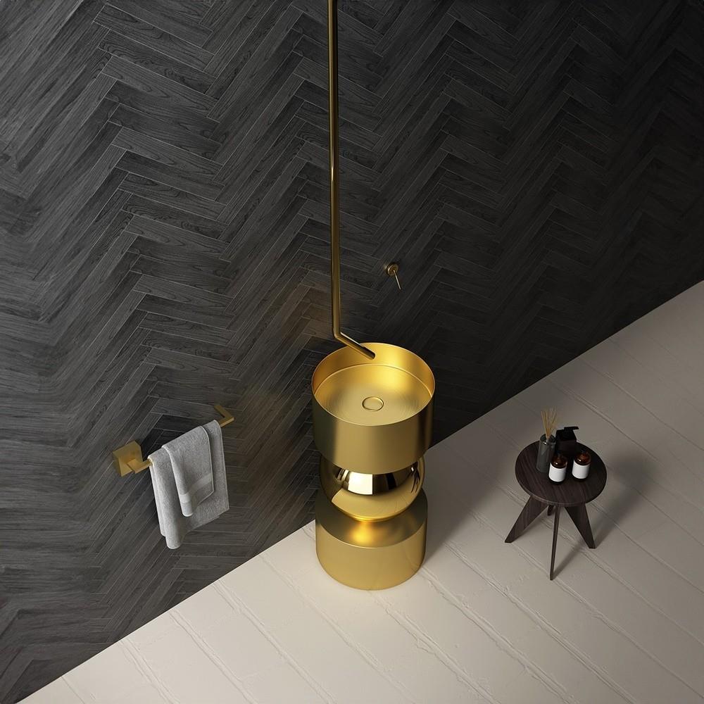 Graffe Orbis Altın Paslanmaz Çelik Monoblok Lavabo