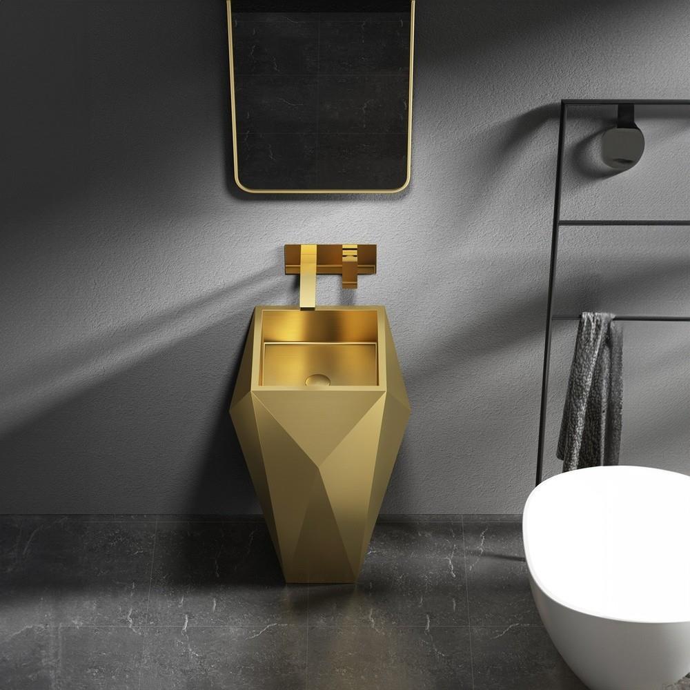 Graffe Prisma Altın Paslanmaz Çelik Monoblok Lavabo