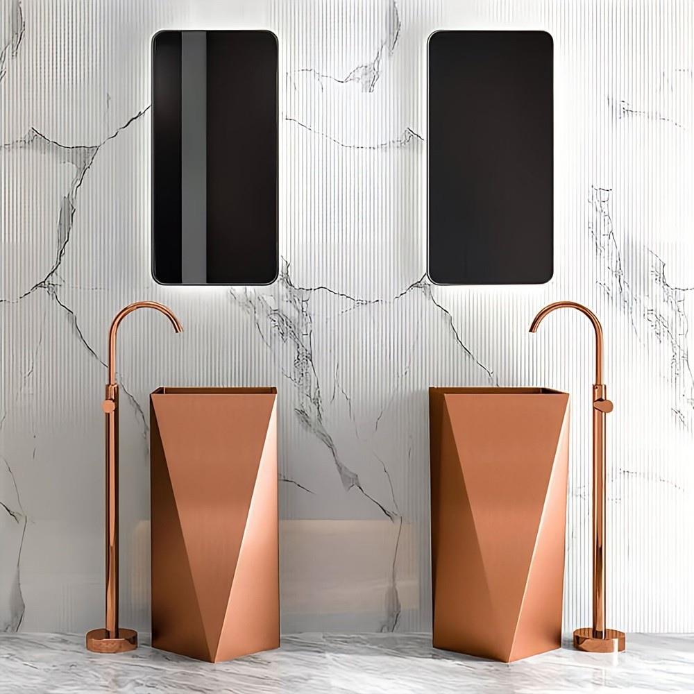 Graffe Prisma Rose Gold Paslanmaz Çelik Monoblok Lavabo