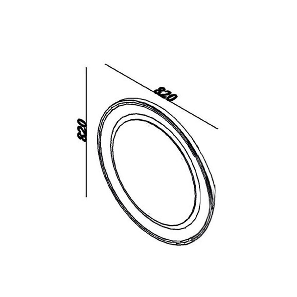 Lineart Arte 82 cm Ledli Çerçeveli Oval Ayna