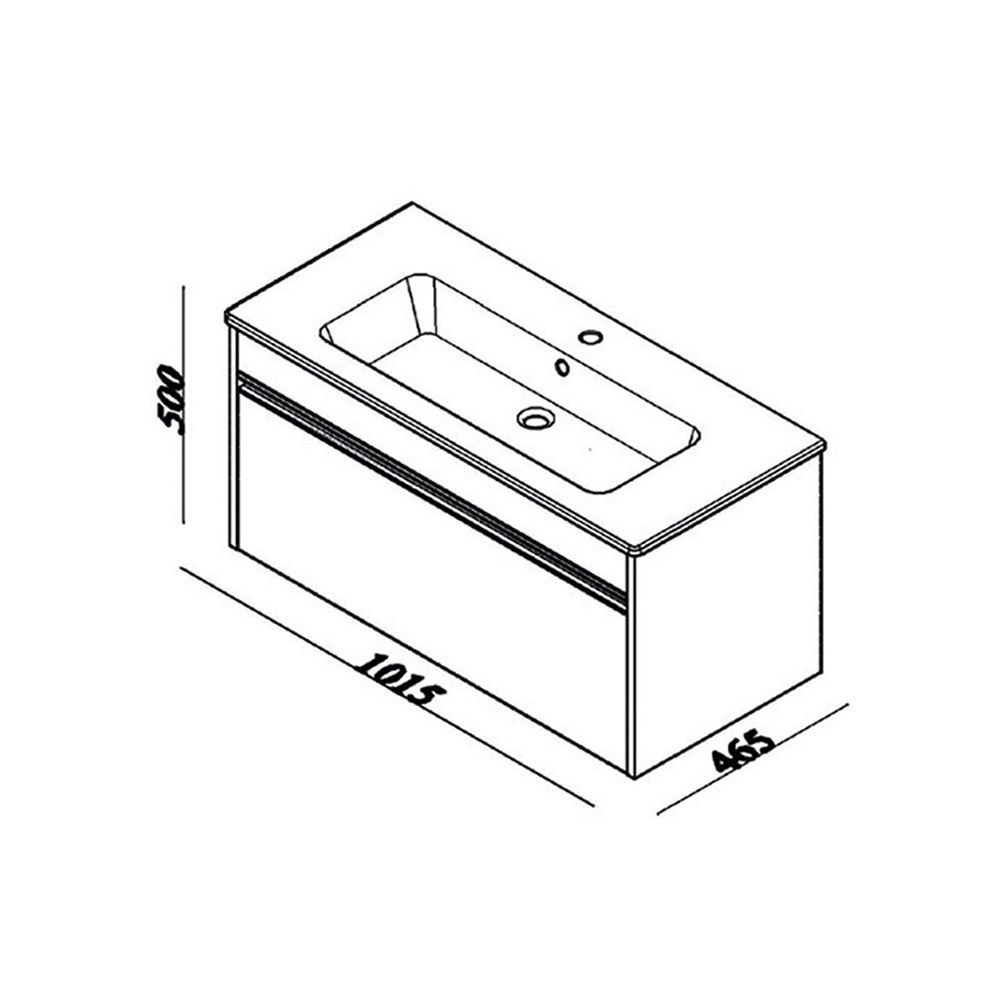 Lineart Balat 100 cm Banyo Dolabı Alt Modülü
