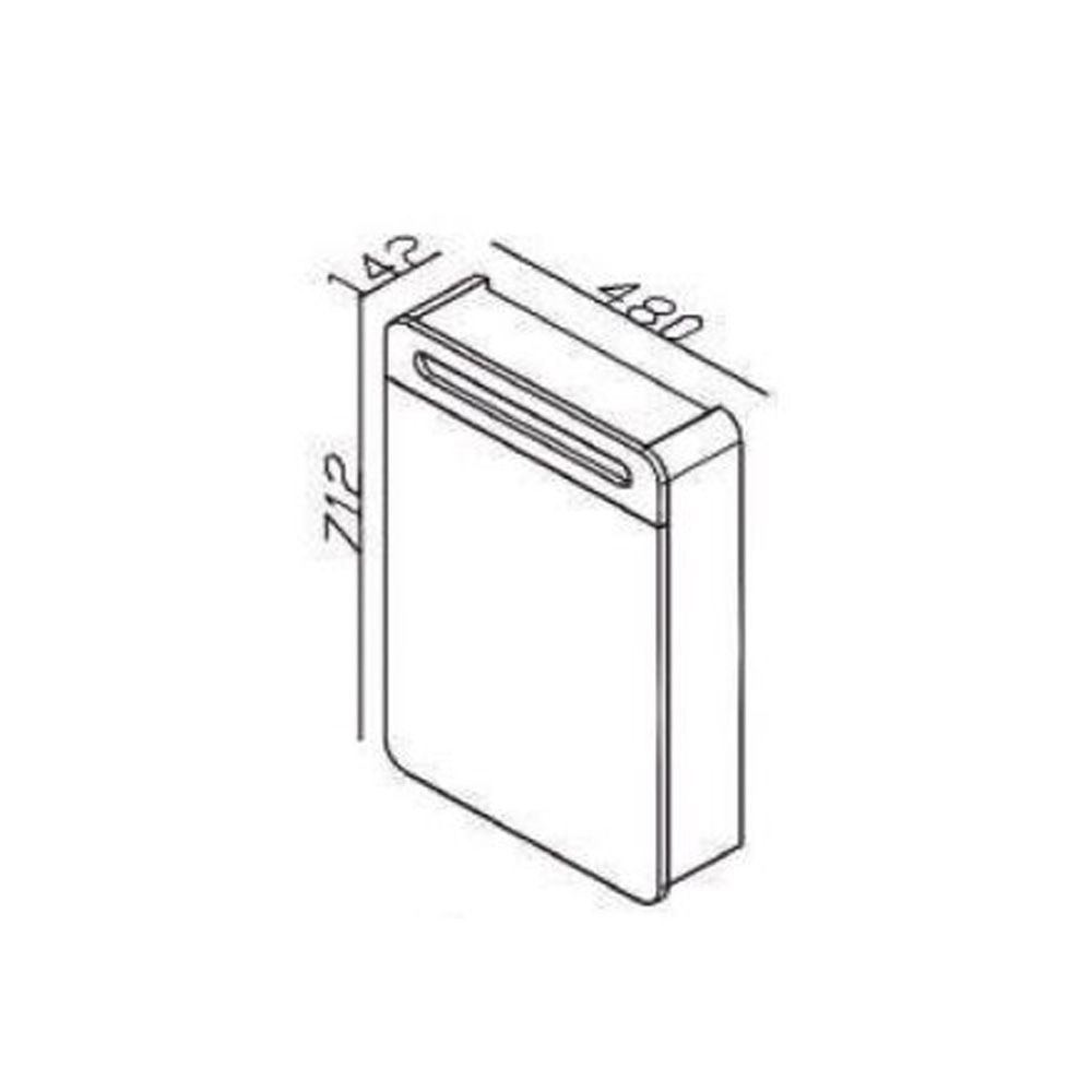 Lineart Efes 50 cm Ledli Dolaplı Ayna