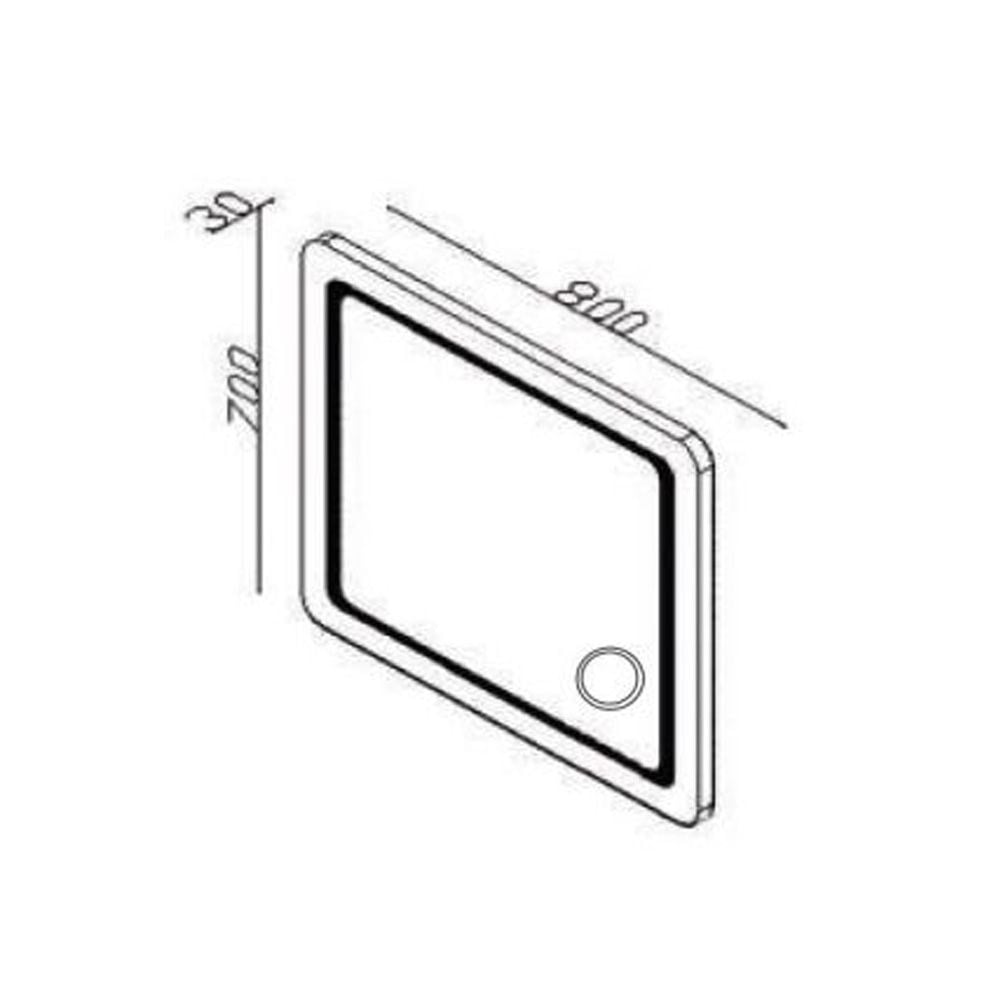 Lineart Efes 80 cm Ledli Büyüteçli Ayna
