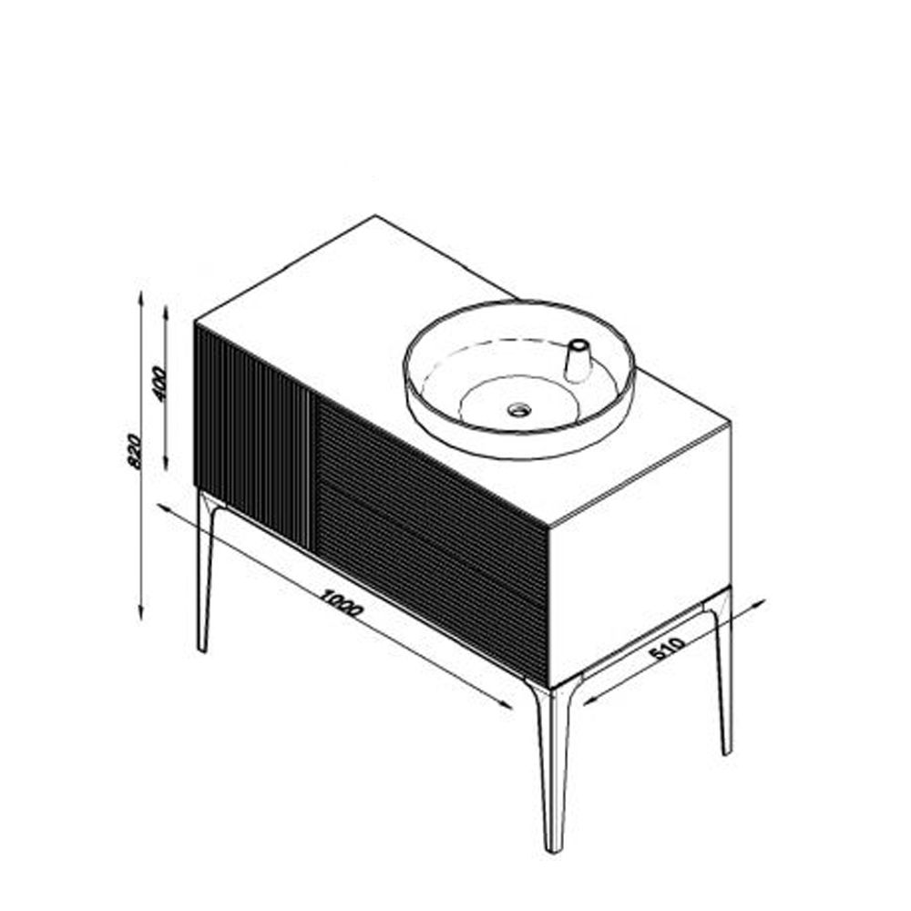Lineart Electra 100 cm Banyo Dolabı Alt Modülü