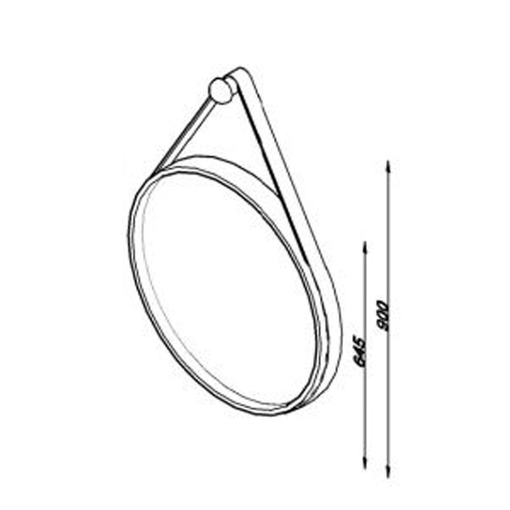 Lineart Electra 65 cm Kemerli Ledli Oval Ayna