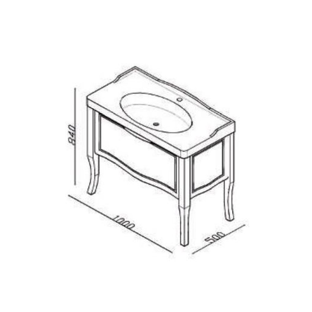 Lineart Fiona 100 cm Banyo Dolabı Alt Modülü