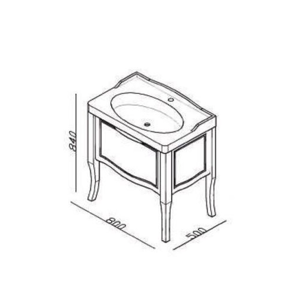 Lineart Fiona 80 cm Banyo Dolabı Alt Modülü