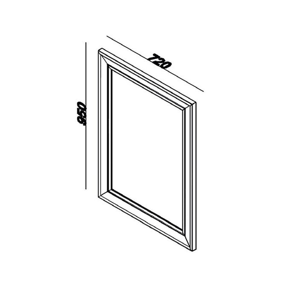 Lineart Frame 72 cm Çerçeveli Dikdörtgen Ayna