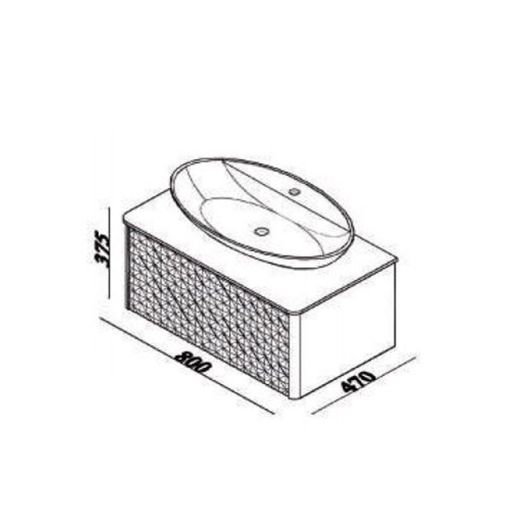 Lineart Golf 80 cm Banyo Dolabı Alt Modülü