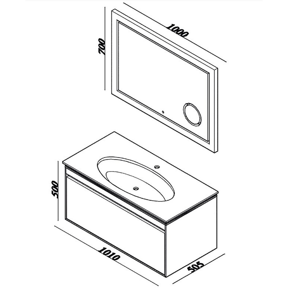 Lineart Icon 100 cm Banyo Dolabı 1010