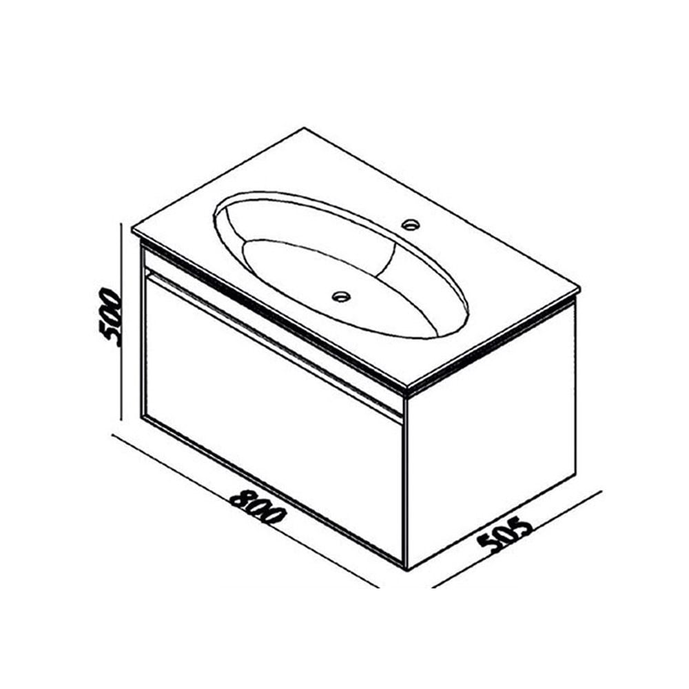 Lineart Icon 80 cm Banyo Dolabı Alt Modülü
