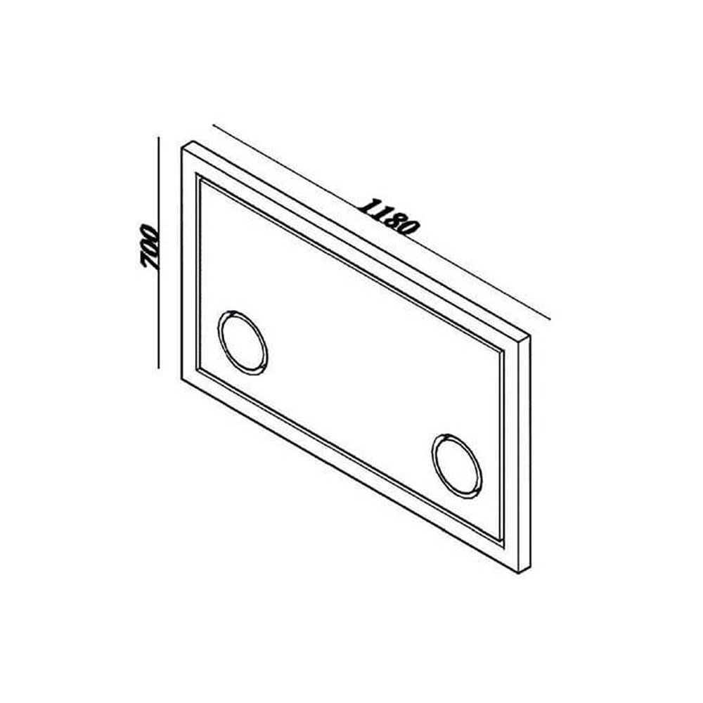 Lineart Idea 120 cm Ledli Çerçeveli Büyüteçli Ayna