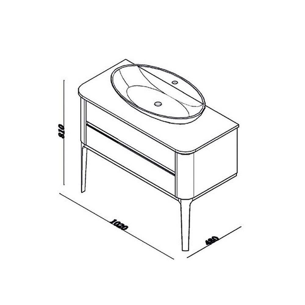 Lineart La Vie 100 cm Banyo Dolabı Alt Modülü
