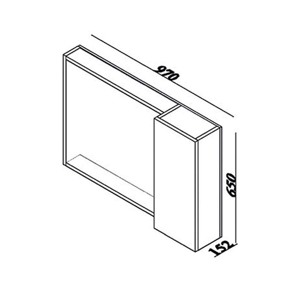 Lineart Linea 97 cm Led Spotlu Dolaplı Ayna