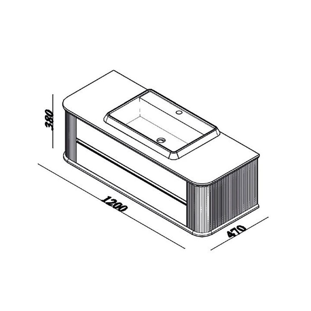 Lineart Maison 120 cm Banyo Dolabı Alt Modülü