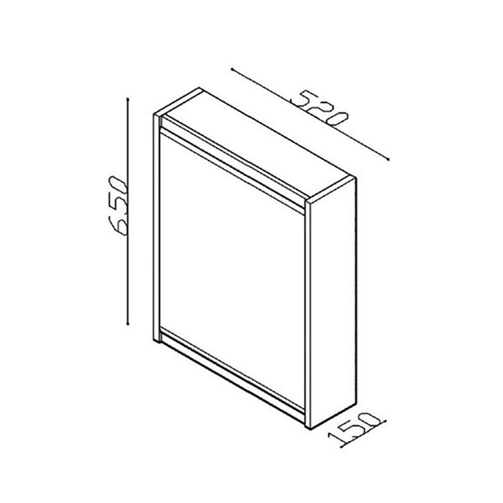 Lineart Mars 52 cm Dolaplı Ayna