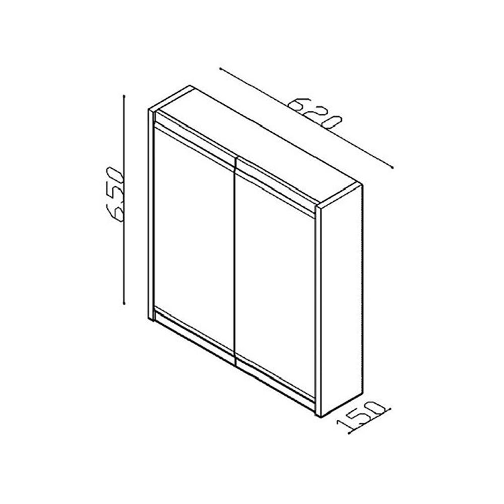 Lineart Mars 62 cm Dolaplı Ayna