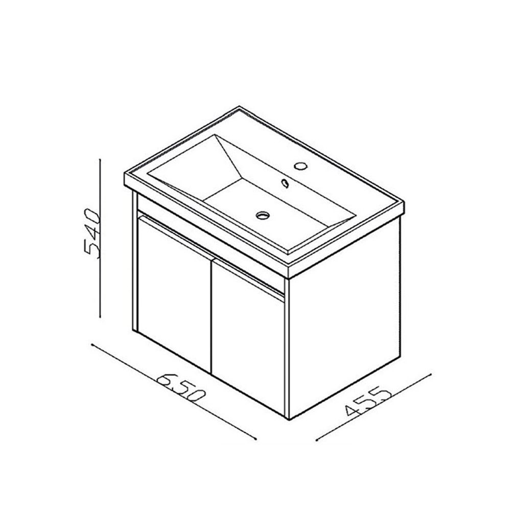 Lineart Mars 65 cm Banyo Dolabı Alt Modülü