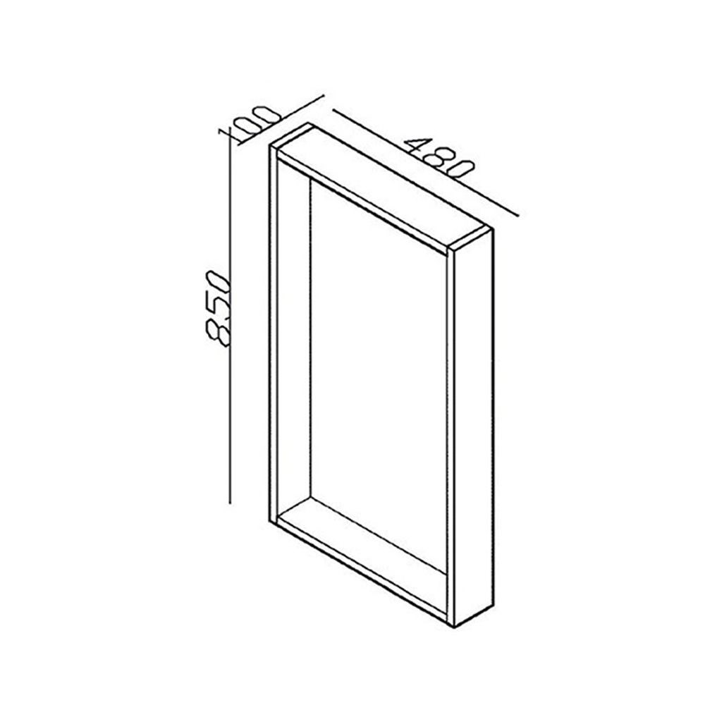 Lineart Plaza 48 cm Etajerli Spot Işıklı Ayna