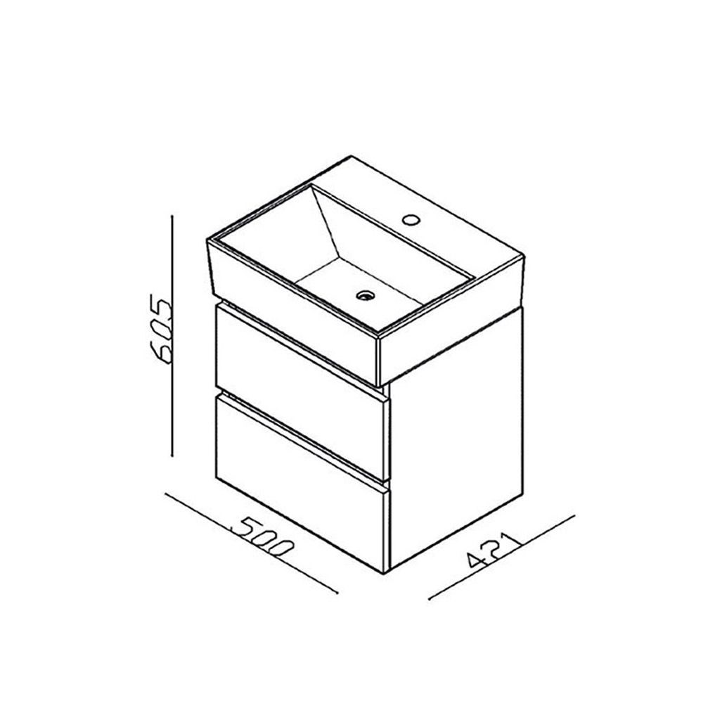 Lineart Plaza 50 cm Banyo Dolabı Alt Modülü