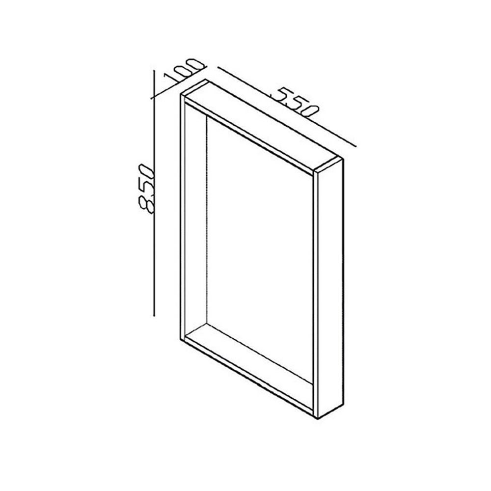 Lineart Plaza 55 cm Etajerli Spot Işıklı Ayna