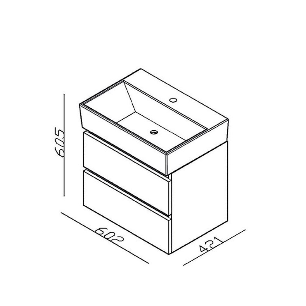 Lineart Plaza 60 cm Banyo Dolabı Alt Modülü
