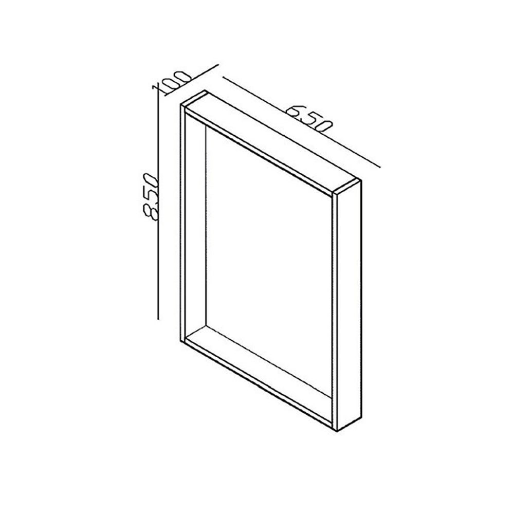 Lineart Plaza 65 cm Etajerli Spot Işıklı Ayna