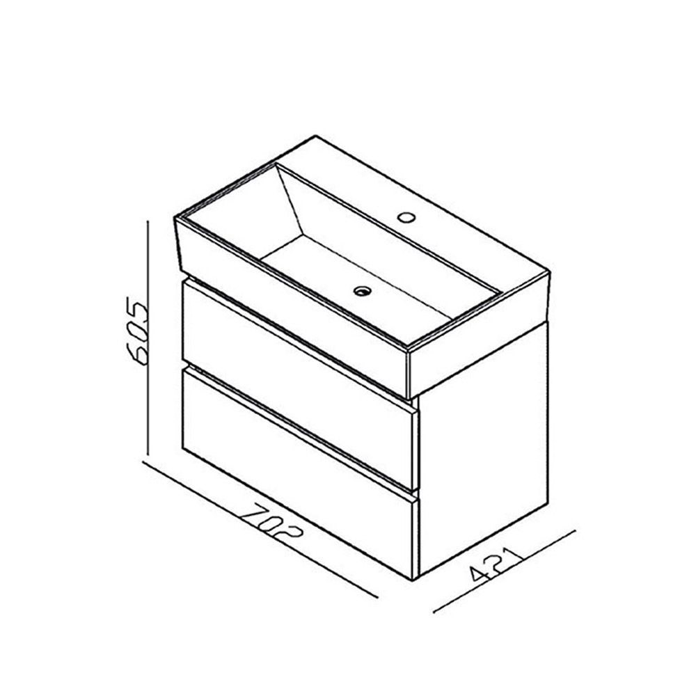 Lineart Plaza 70 cm Banyo Dolabı Alt Modülü