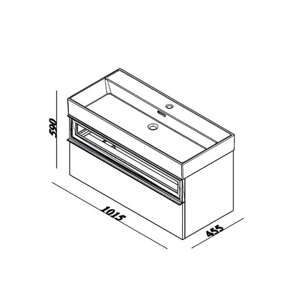 Lineart Sharp 100 cm Banyo Dolabı Alt Modülü