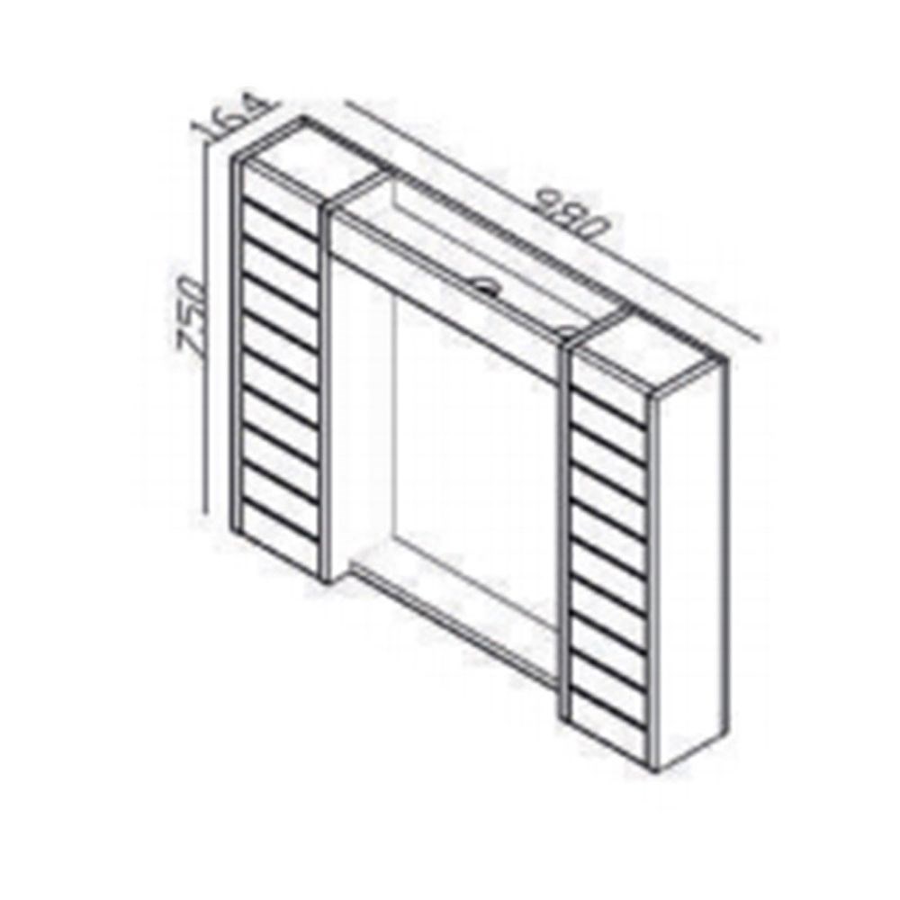 Lineart Strip 100 cm Led Spotlu Dolaplı Ayna