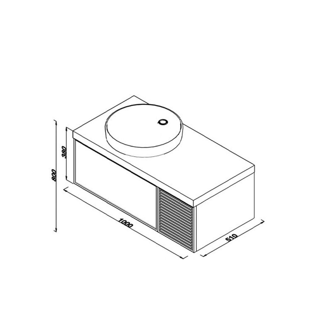Lineart Syrma 100 cm Banyo Dolabı Alt Modülü