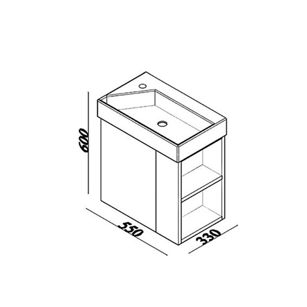 Lineart Trend 55 cm Banyo Dolabı Alt Modülü