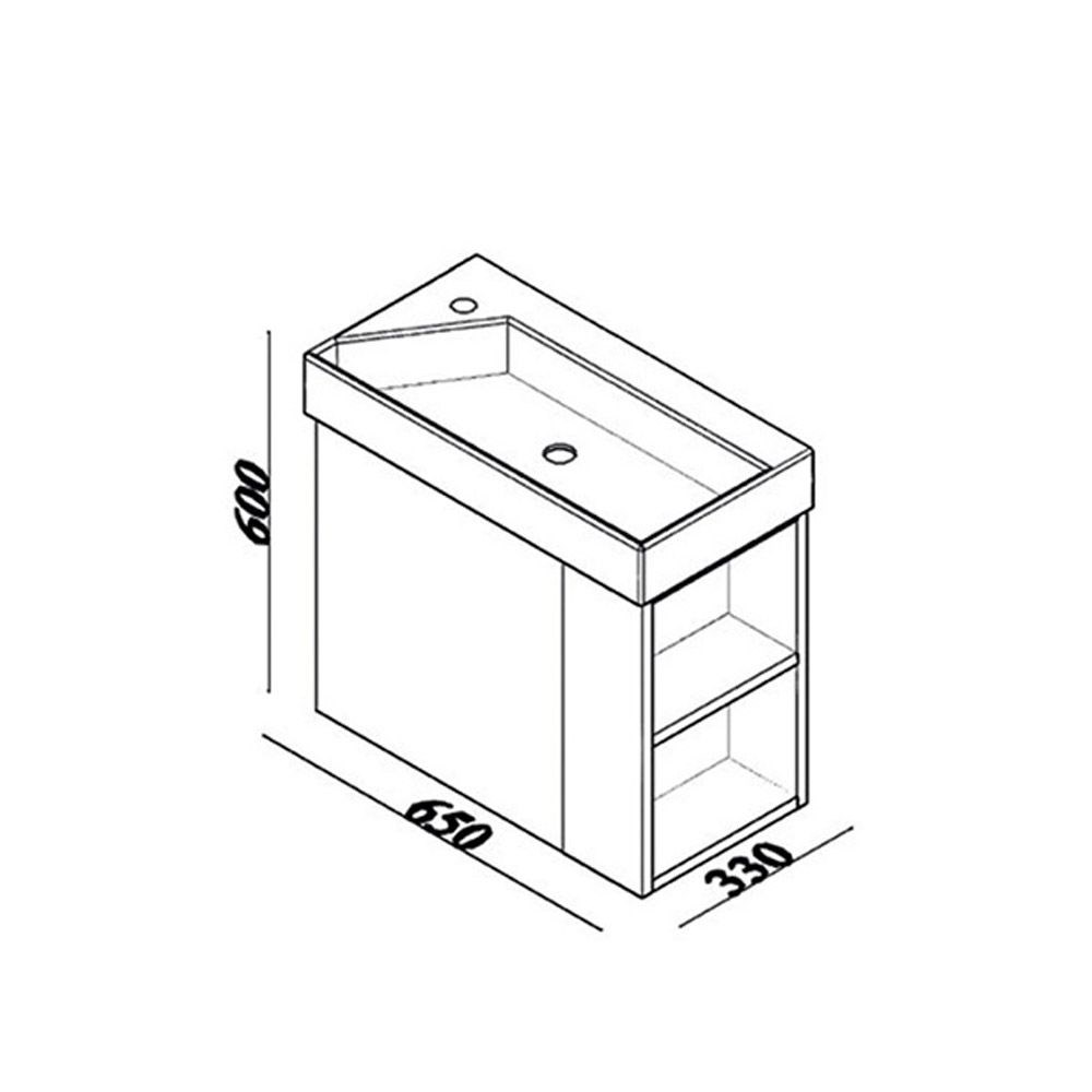 Lineart Trend 65 cm Banyo Dolabı Alt Modülü