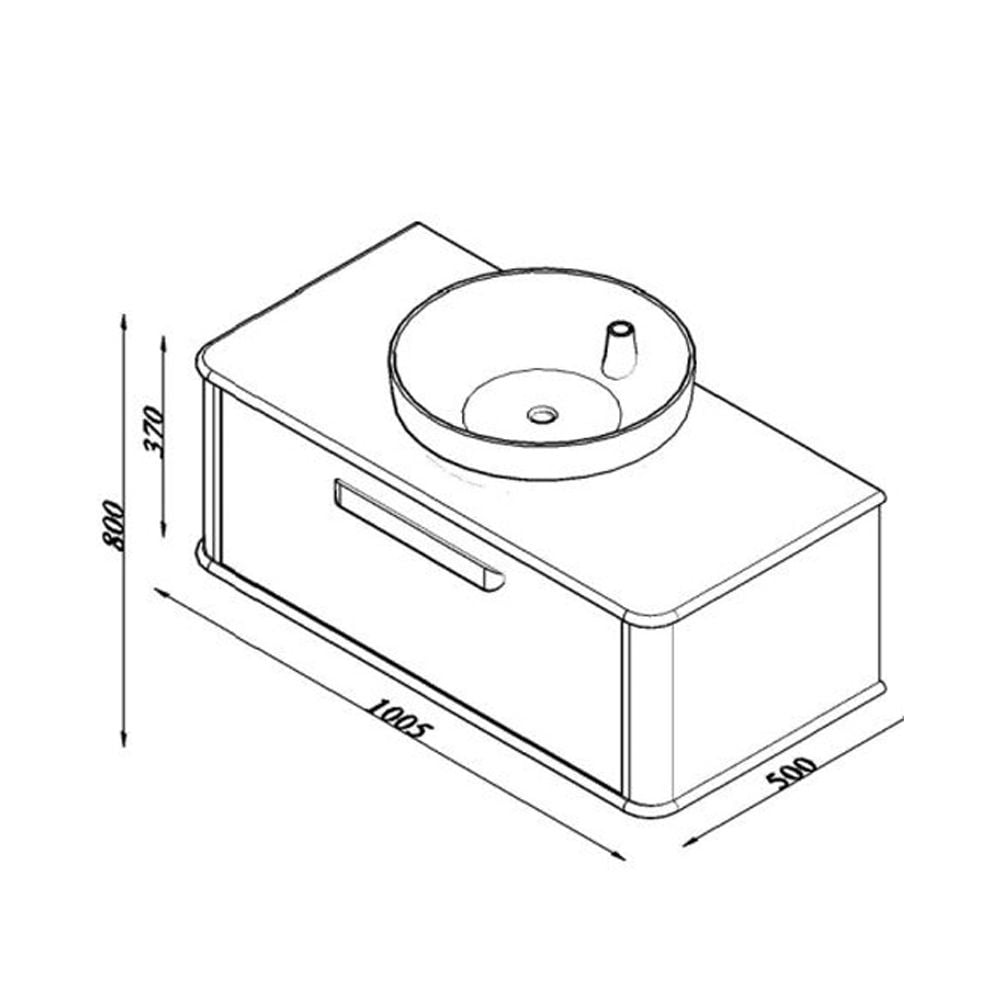 Lineart Vita 100 cm Banyo Dolabı Alt Modülü