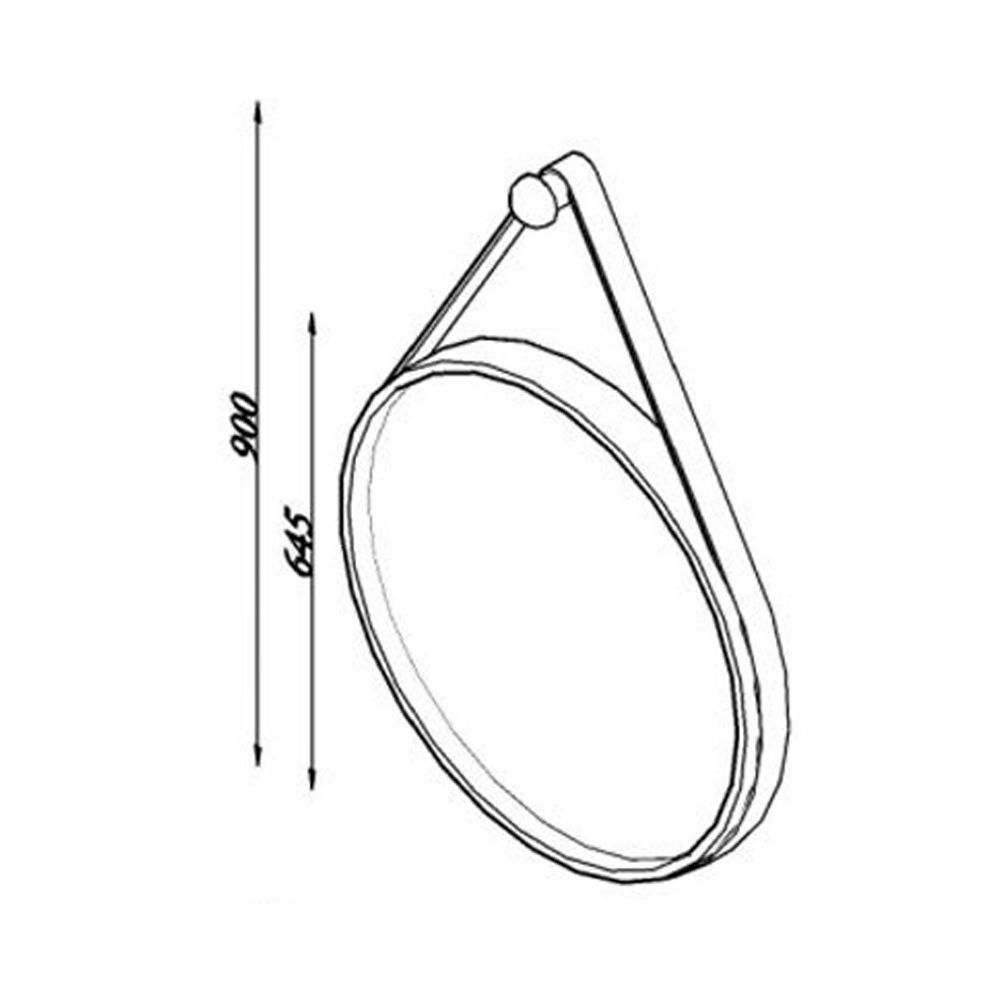 Lineart Vita 70 cm Kemerli Ledli Oval Ayna