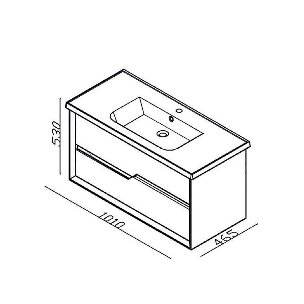 Lineart Voyage 100 cm Banyo Dolabı Alt Modülü