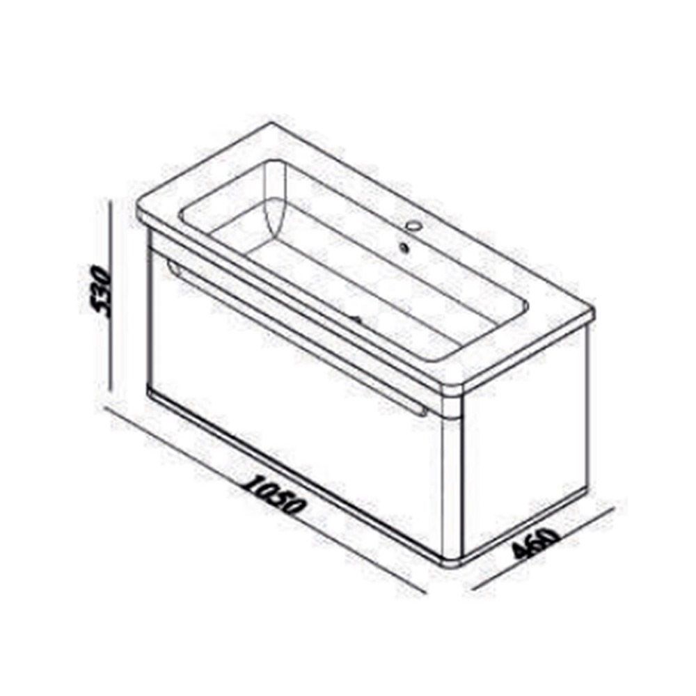 Lineart Wing 105 cm Banyo Dolabı Alt Modülü