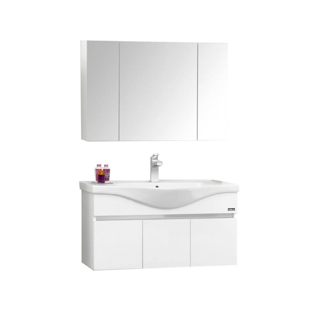 OrkaDinar 100 cm Kapaklı Banyo Dolabı