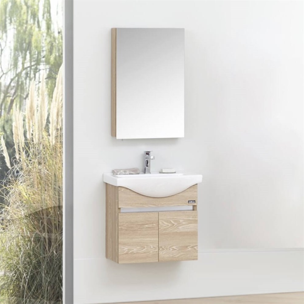 Orka Dinar 55 cm Kapaklı Banyo Dolabı