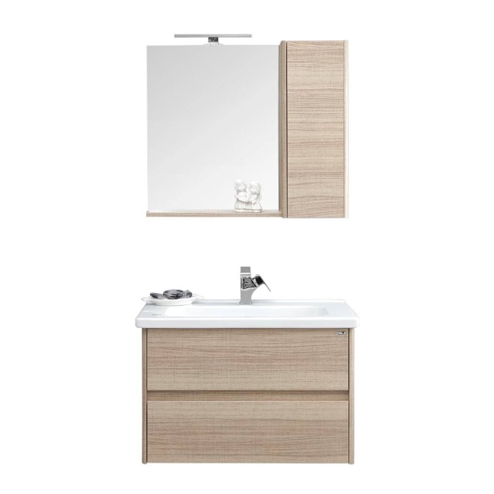 OrkaDüden Çekmeceli 80 cm Banyo Dolabı