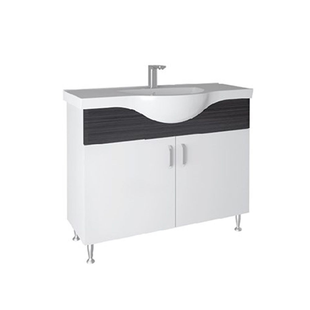 OrkaDuru 100 cm Ayaklı Banyo Dolabı Alt Modülü