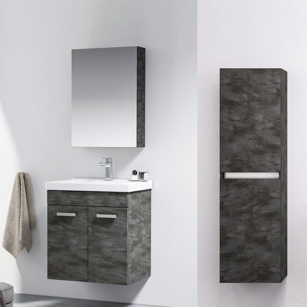 Orka Enez 55 cm Kapaklı Banyo Dolabı