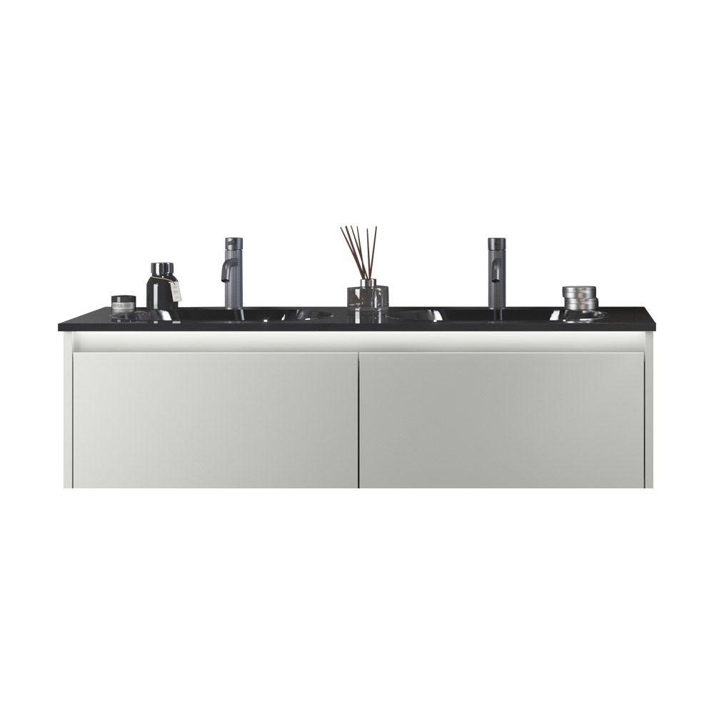 OrkaLisbon 132 cm Çift Gözlü Banyo Dolabı Alt Modülü